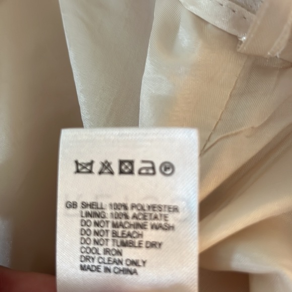 REISS flowy wide leg cream colored pants. EUC. Worn to one event. Beautiful! - Picture 5 of 10